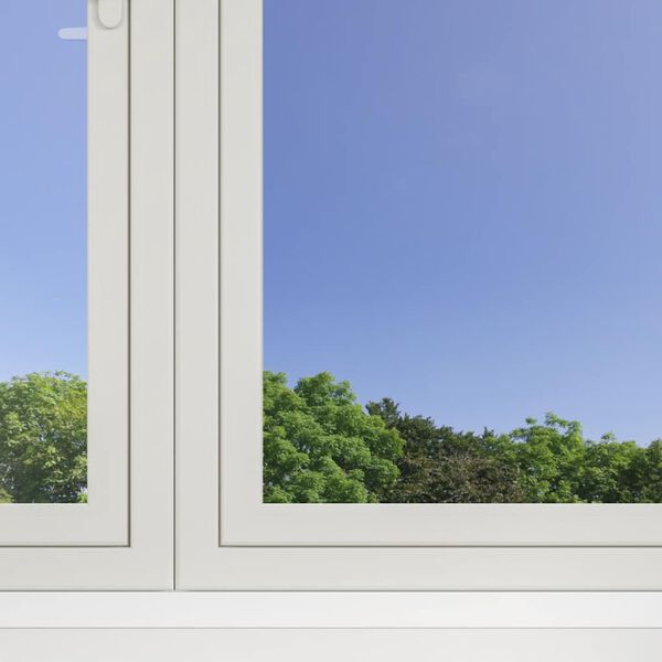 vidaXL Films solaires 5 pcs effet r&eacute;fl&eacute;chissant statique argent&eacute; PVC