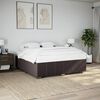 vidaXL Cadre de lit sans matelas marron fonc&eacute; 180x200 cm tissu