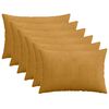 vidaXL Housse de coussin 6 pcs HEERLEN Jaune 30 x 50 cm velours c&ocirc;tel&eacute;