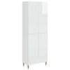vidaXL Ensemble de Meubles 2 pc Blanc brillant Bois d'ing&eacute;nierie