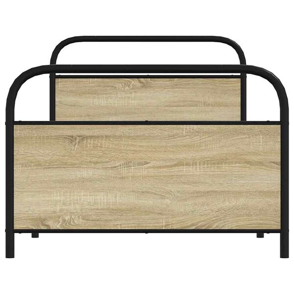 vidaXL Cadre de lit sans matelas 90x190cm ch&ecirc;ne sonoma bois ing&eacute;nierie