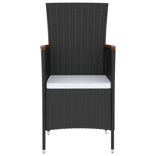 vidaXL Ensemble &agrave; manger d'ext&eacute;rieur 5pcs avec coussins R&eacute;sine tress&eacute;e