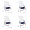 vidaXL Coussins de palette lot de 4 bleu marine 40x40x4cm tissu oxford