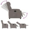 vidaXL Fauteuil inclinable &eacute;lectrique Taupe Tissu