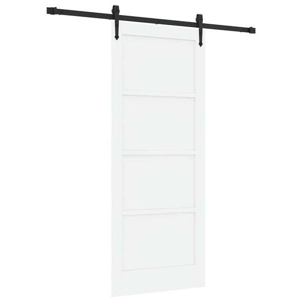 vidaXL Porte coulissante ORKDAL Blanc 83 x 202 cm Pin massif