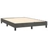 vidaXL Sommier &agrave; lattes de lit avec matelas LED Gris fonc&eacute; 140x190 cm