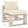 vidaXL Salon palette de jardin 4 pcs avec coussins bois de pin