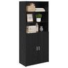 vidaXL Haut Armoire Ch&ecirc;ne noir 80 x 42,5 x 185 cm Bois d'ing&eacute;nierie