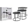 H&S Collection Ensemble de tables d'appoint 3 pcs noir