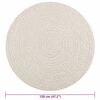 vidaXL Tapis ZIZUR cr&egrave;me &Oslash; 120cm aspect de jute int&eacute;rieur et ext&eacute;rieur