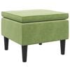 vidaXL Tabouret avec pieds en bois Vert clair Velours