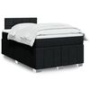 vidaXL Sommier &agrave; lattes de lit avec matelas Noir 120x200 cm Tissu