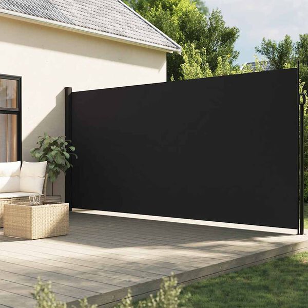 vidaXL Auvent lat&eacute;ral r&eacute;tractable noir 200x300 cm