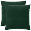 vidaXL Coussin avec oreiller HEERLEN 2 pi&egrave;ces Vert fonc&eacute; Velours