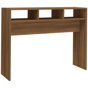 vidaXL Table console Ch&ecirc;ne marron 105x30x80 cm Bois d'ing&eacute;nierie