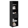 vidaXL Haut Armoire Ch&ecirc;ne noir 50 x 42,5 x 185 cm Bois d'ing&eacute;nierie