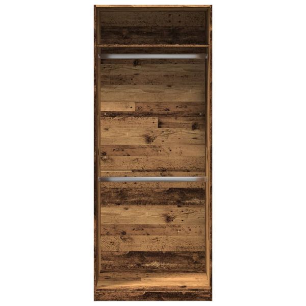 vidaXL Garde-robe vieux bois 80x50x200 cm bois d'ing&eacute;nierie