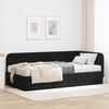 vidaXL Cadre de lit d'angle avec matelas Noir 100 x 200 cm Velours