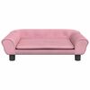 vidaXL Lit pour chien rose 70x48x22 cm velours