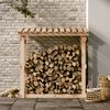 vidaXL Support pour bois de chauffage 108x64,5x109 cm Bois de pin