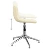 vidaXL Chaise pivotante de bureau Cr&egrave;me Tissu
