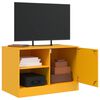 vidaXL Meubles TV 2 pcs jaune moutarde 67x39x44 cm acier