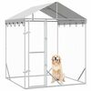 vidaXL Chenil d'ext&eacute;rieur pour chiens avec toit argent&eacute; 2x2x2,5 m