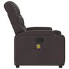 vidaXL Fauteuil de massage inclinable Marron fonc&eacute; Tissu