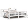 vidaXL Cadre de lit avec t&ecirc;te de lit sans matelas blanc 200x200 cm