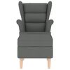 vidaXL Fauteuil avec repose-pied Gris foncé Tissu