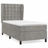 vidaXL Sommier &agrave; lattes de lit et matelas Gris clair 100x200cm Velours