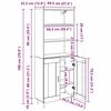 vidaXL Haut Armoire Bois Ancien 69,5 x 34 x 180 cm