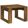 vidaXL Table d'appoint Ch&ecirc;ne fum&eacute; 50x50x35 cm Bois d'ing&eacute;nierie