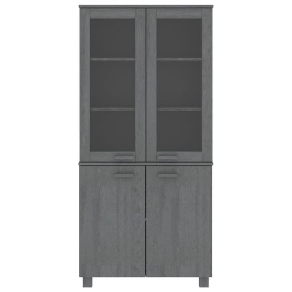 vidaXL Buffet HAMAR Bois massif de pin Gris foncé
