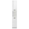 vidaXL Armoire de salle de bain blanc brillant 32x34x188,5 cm