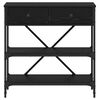 vidaXL Table console avec tiroir Ch&ecirc;ne noir 100 x 34,5 x 75 cm bois