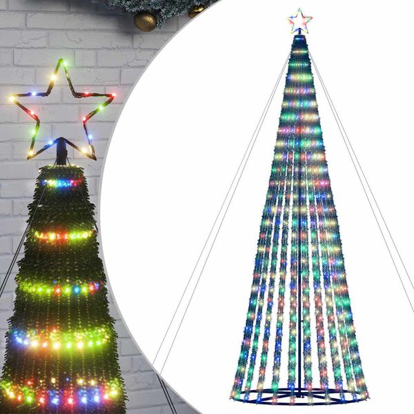 vidaXL Sapin de Noël à LED 1028 LED colorées 403 cm