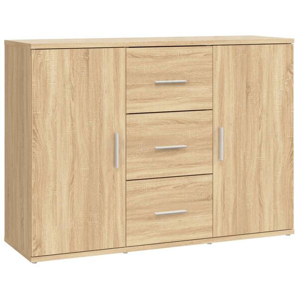 vidaXL Buffet chêne sonoma 91x29,5x65 cm bois d'ingénierie