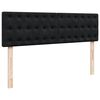 vidaXL Cadre de lit ottoman avec matelas noir 140x190 cm velours