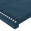 vidaXL T&ecirc;tes de lit Bleu fonc&eacute; 200 x 5 x 78/88 cm Velours