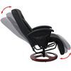 vidaXL Fauteuil de massage shiatsu Noir Similicuir