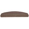 vidaXL Tapis d'escalier 15 pi&egrave;ces 65 x 24 x 4 cm Marron caf&eacute; Demi-rond Grand