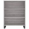 vidaXL Buffet haut Sonoma gris 69,5x34x180 cm Bois d'ing&eacute;nierie