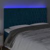 vidaXL T&ecirc;te de lit &agrave; LED Bleu fonc&eacute; 180x7x118/128 cm Velours
