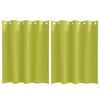 vidaXL Rideaux occultants avec anneaux 2 pc Vert 140 x 140 cm