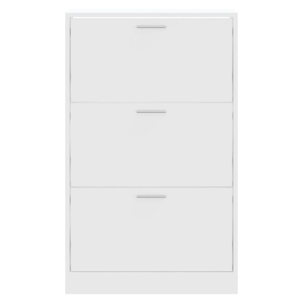 vidaXL Armoire &agrave; chaussures Blanc 63x24x103 cm Bois d'ing&eacute;nierie