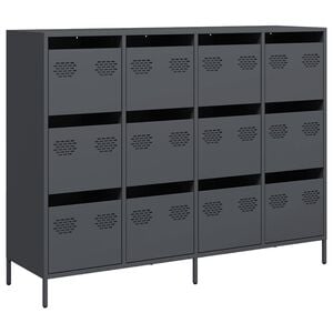 vidaXL Buffet anthracite 135x39x103,5 cm acier lamin&eacute; &agrave; froid