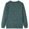 Sweatshirt pour enfants vert fonc&eacute; m&eacute;lange 116