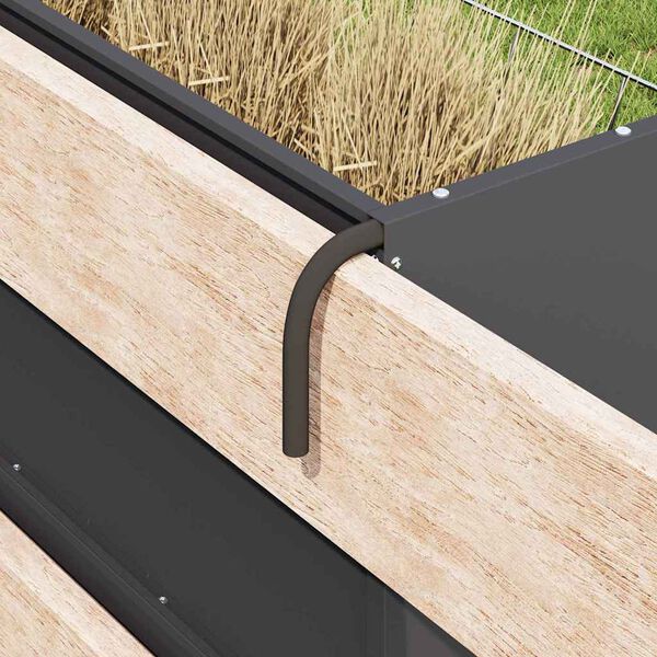 vidaXL Distributeur de Foin Noir 71 x 33 x 70 cm Acier Lamin&eacute; &agrave; Froid