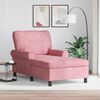 vidaXL Chaise longue avec coussin Rose 91 x 157 x 91 cm Velours